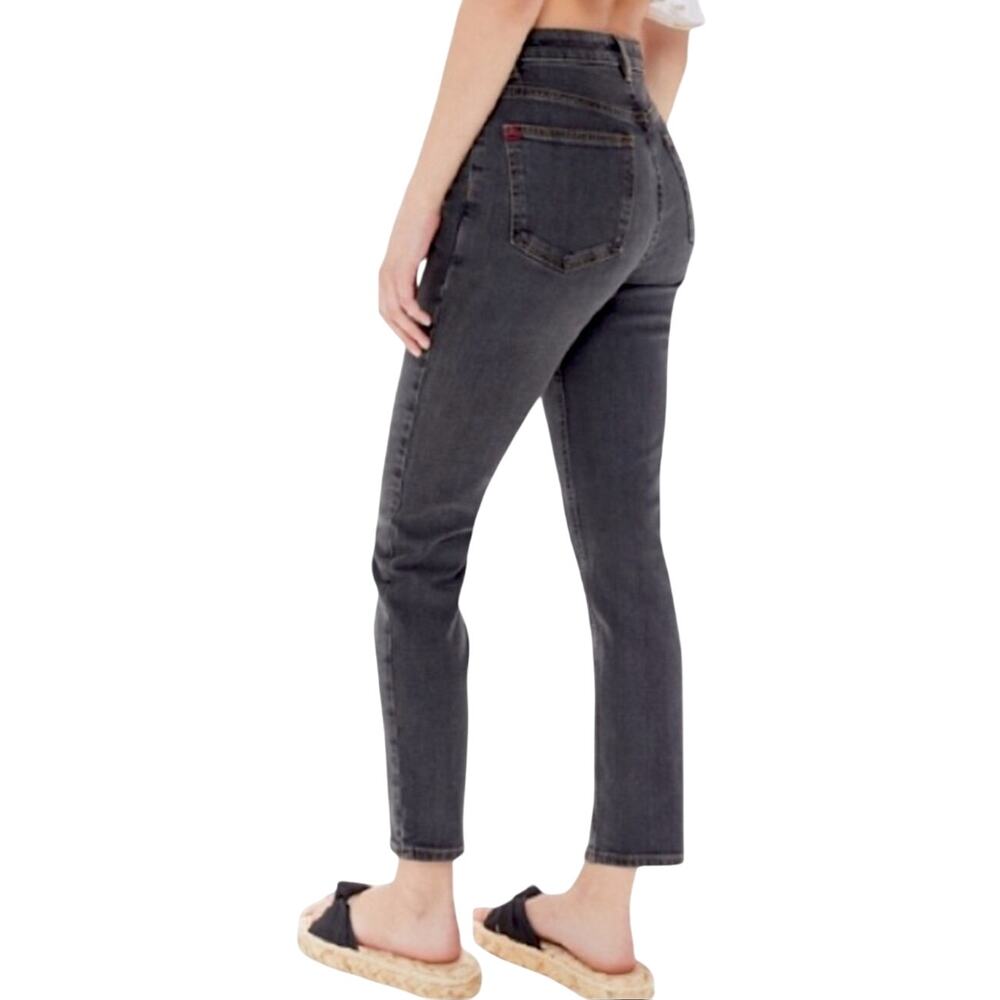 BDG Girlfriend High Rise Button Fly Ankle Denim Jeans, Black, Women's Size 28